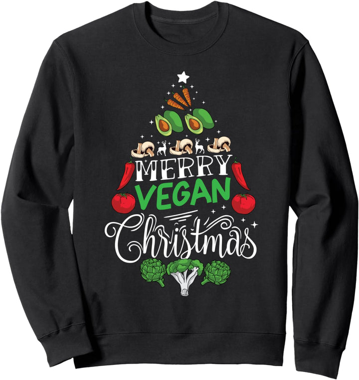 Merry Vegan Christmas Vegane Weihnachten Veganerin & Veganer Sweatshirt