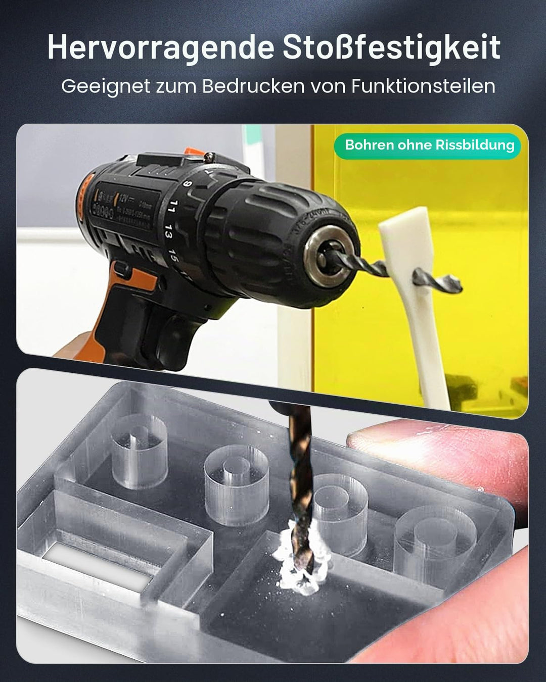 SUNLU ABS-Like 3D Drucker Resin 2KG, 405nm UV-härtendes Standard Photopolymer Schnellharz für den LC