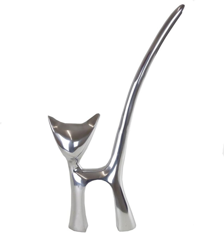 n-f GmbH Wanddeko Katzen 52x27x4cm Aluminium poliert Wandobjekt Katzenfiguren Skulpturen