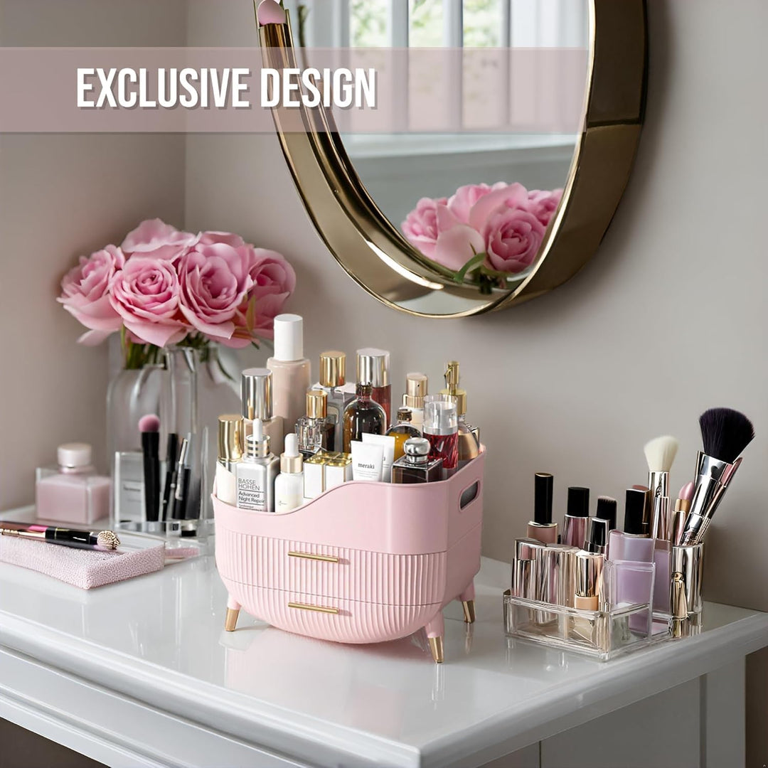 Kousee Make-up-Organizer mit Schubladen, Hautpflege-Organizer für Schminktisch, Aufbewahrungsbox mit