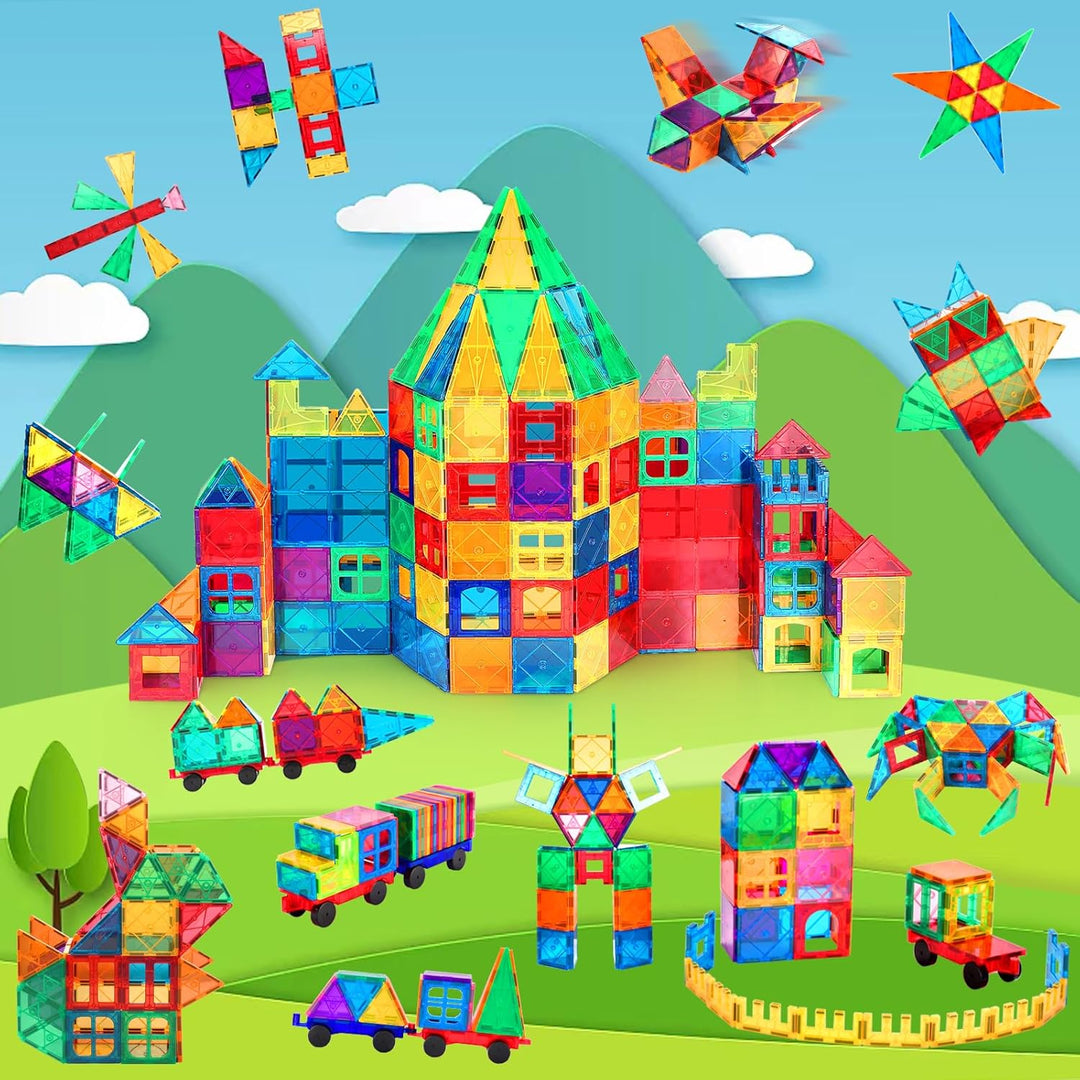 Magnetische Bausteine 110 Teile, Magnetspielzeug Magneten Kinder Magnetbausteine Magnet Spielzeug Ma