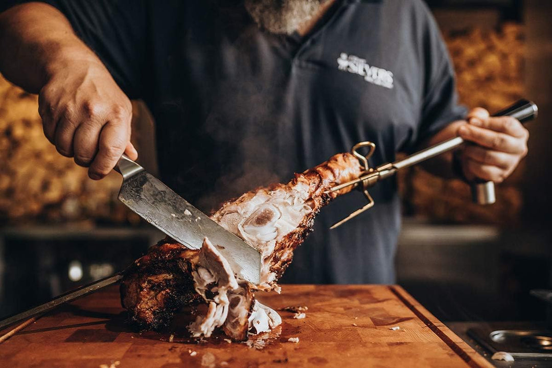 MOESTA-BBQ 10106 Rotisserie-Set für Smokin' PizzaRing – Elektrischer Spiessdreher für Kugelgrill 47/