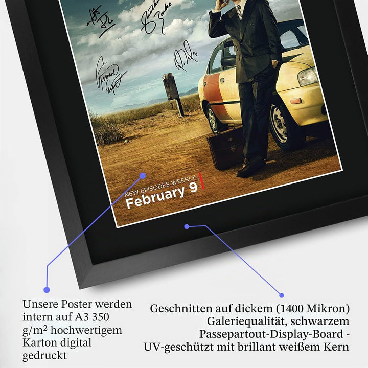 HWC Trading A3 FR Better Call Saul Bob Odenkirk Geschenke gedruckt Autogramm Bild für TV-Fanartikel