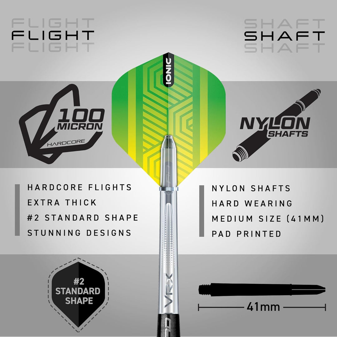 RED DRAGON Freestyle Tungsten Darts Set mit Flights und Schäfte 24.0 Gramm, 24.0 Gramm