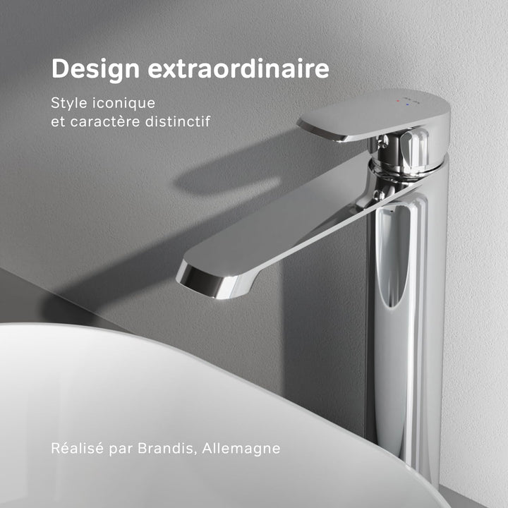 AM.PM Func Einhebel-Waschtischarmatur, Wasserhahn Bad Chrom für Waschbecken, Höhe 312mm, Einhandmisc