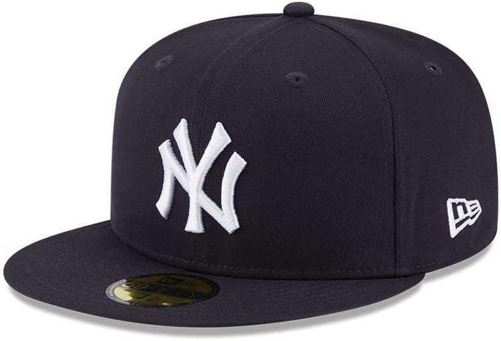 New Era Team Side Patch 59Fifty Cap NY Yankees Dunkelblau Weiss, Size:7 1/2