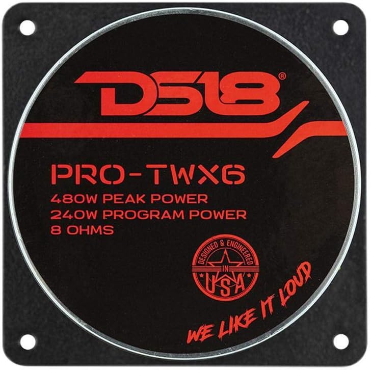 1 DS18 PRO-TWX6 4 x 4 10 x 10 cm quadratischer kompressionshochtöner 240 watt rms 480 watt max 112 d