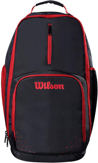 Wilson Unisex-Adult Evolution Backpack BKGY Basketball Schwarz/Rot Rucksack, Schwarz/Rot Rucksack