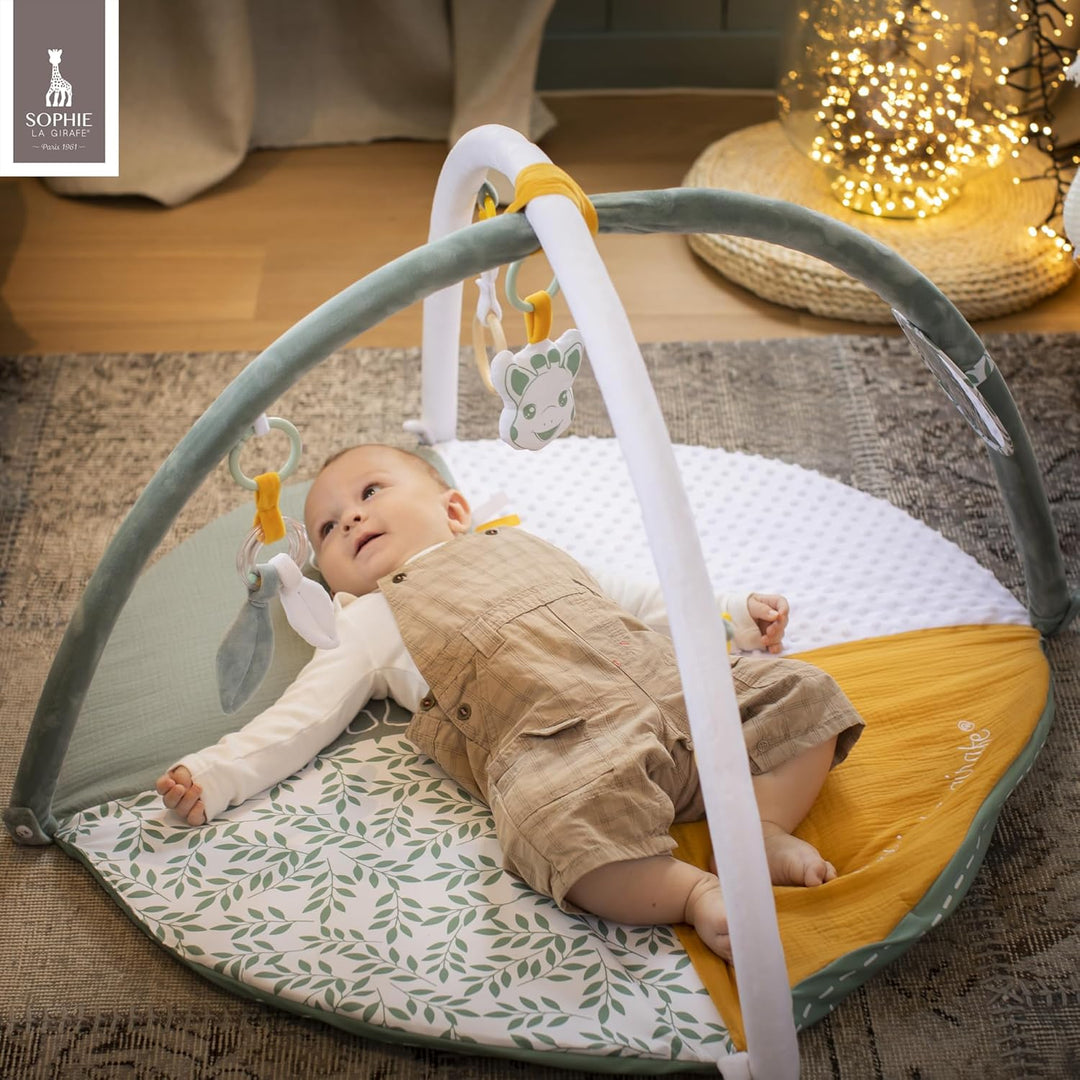 Sophie la Girafe – 2-in-1 doppelseitige Weckmatte – Spielmatte – Bühnenalter-Fotomatte – Aktivitätss