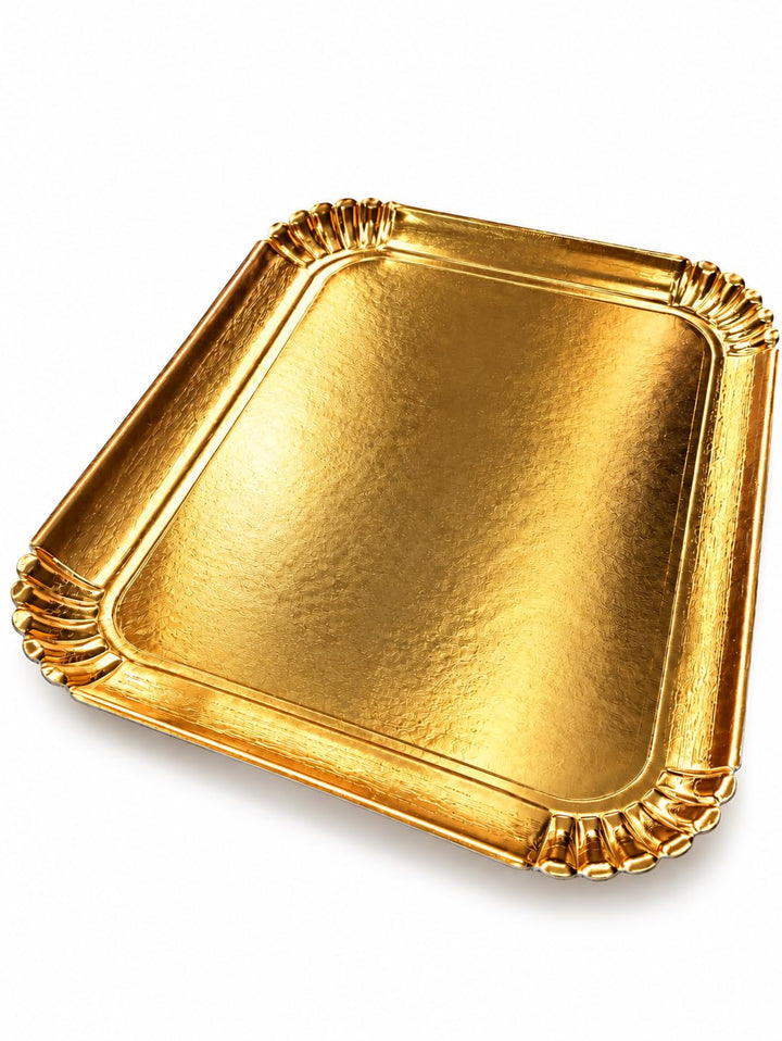 lepetitmitron Tablett für Catering, wiederverwendbar, goldfarben, 25 Stück