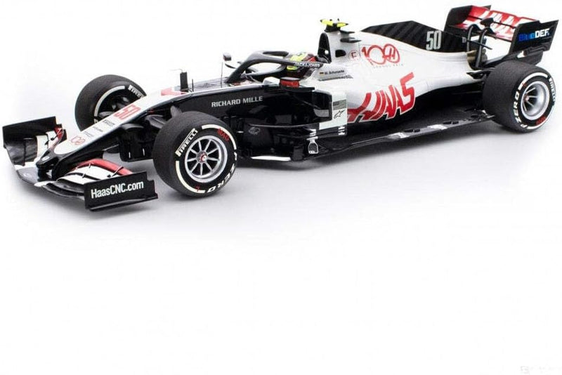 Minichamps 2020-HAAS-MKS-18 Miniaturauto aus der Kollektion, Weiss/Rot, 1:18