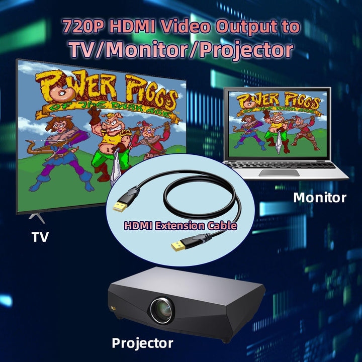 GO15 Retro-Videospielkonsole, Integrierte 12 VISCO- und 18 PIKO-Retro-Spiele mit echter Lizenz, Unte