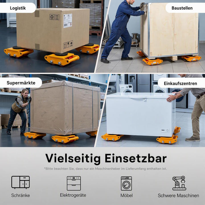 Schwerlastrollen, DSYOGX 6T Transportfahrwerk Heavy Duty Rollwagen 13,200 lbs Machinery Mover Transp