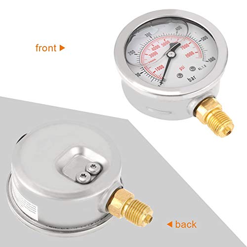 Zifferblatt Hydraulisches Manometer Meter Manometer Vakuumluftkompressor Hydraulisches Manometer 0~6