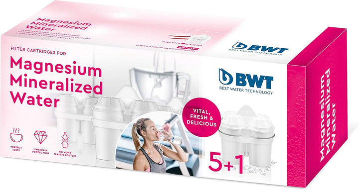 BWT Magnesium Mineralized Water Wasserfilterkartuschen, Kunststoff, Weiss, 6 Stück & 814134 - Filter