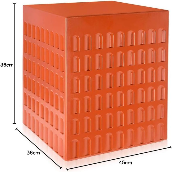 Kartell EUR, Hocker, 36 x 36 x H 45 cm Erdrot, Erdrot
