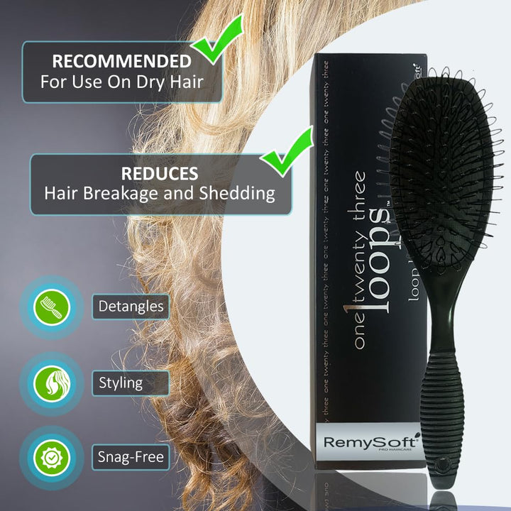 RemySoft One Twenty Three Loops - Loop Brush - Safe for Hair Extensions, Weaves and Wigs by RemySoft