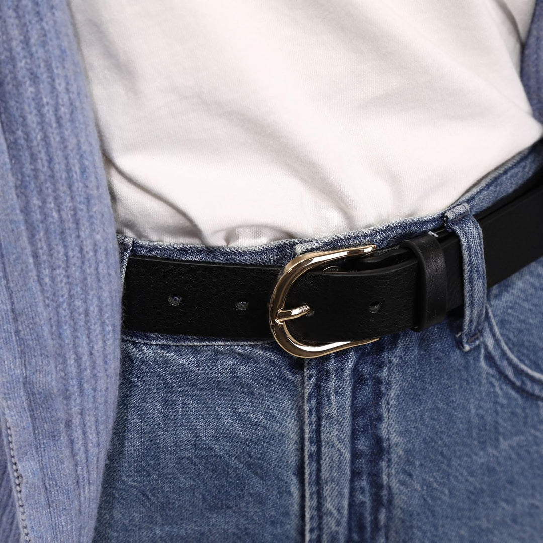 FASHIONGEN - Damengürtel aus pflanzlich gegerbtem Vollnarbenleder, 3 cm breiter ledergürtel, Damengü