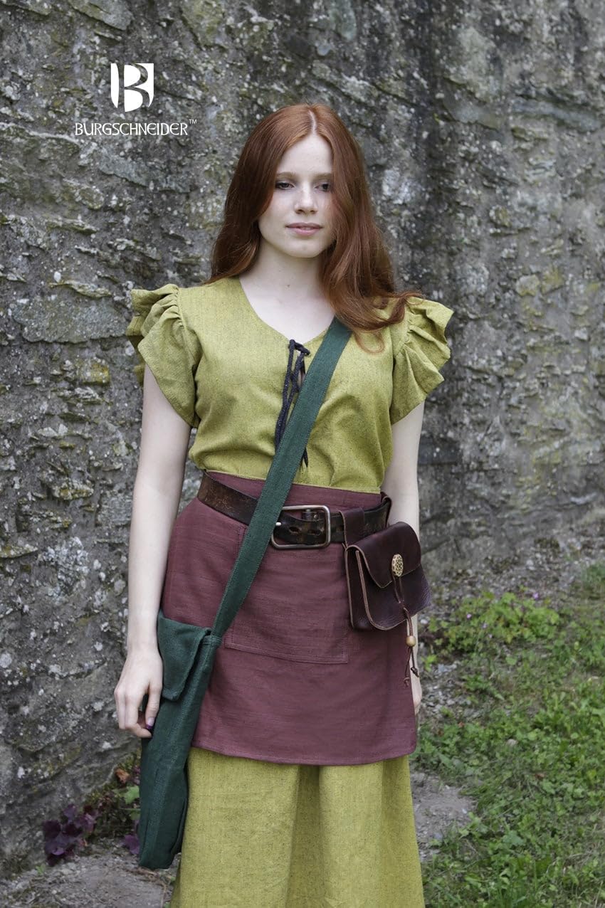 Burgschneider - Tasche Ehwaz - Kleidung für Larp, Mittelalter, Cosplay und Fantasy Grün Einheitsgrös