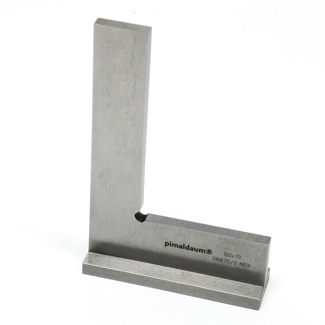 Anschlagwinkel, 90°-Flachwinkel mit Anschlag gem. DIN 875/0, Edelstahl (Metall, 100x70 mm) Metall 10