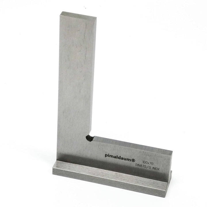 Anschlagwinkel, 90°-Flachwinkel mit Anschlag gem. DIN 875/0, Edelstahl (Metall, 100x70 mm) Metall 10