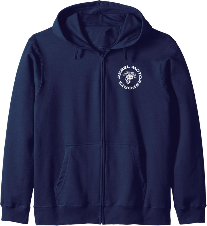 Rebel Motorsports Stern Spangled Schädel Doppelseitig Kapuzenjacke