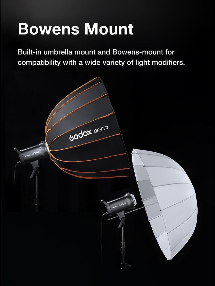 Godox SL100D LED-Videoleuchte, 100W, 5600K, Tageslichtausgleich, CRI96 + TLCI97 + 32100 Lux @ 1m 8 L