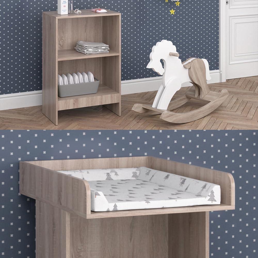 Vicco Wickelkommode Leo, Wickelaufsatz für die Kommode, Sonoma, 60 x 103 cm, Sonoma