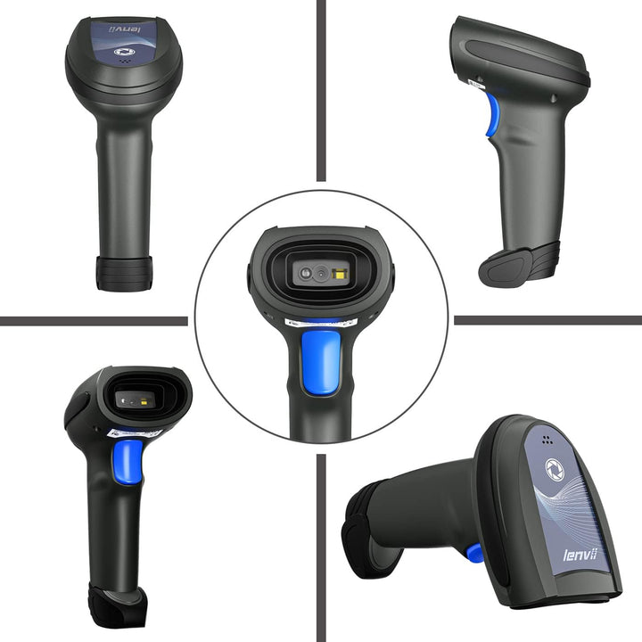 LENVII Handheld 2D QR Barcode Scanner,Kabelgebundener 1D-CCD-Barcode-Leser, unterstützt das Scannen
