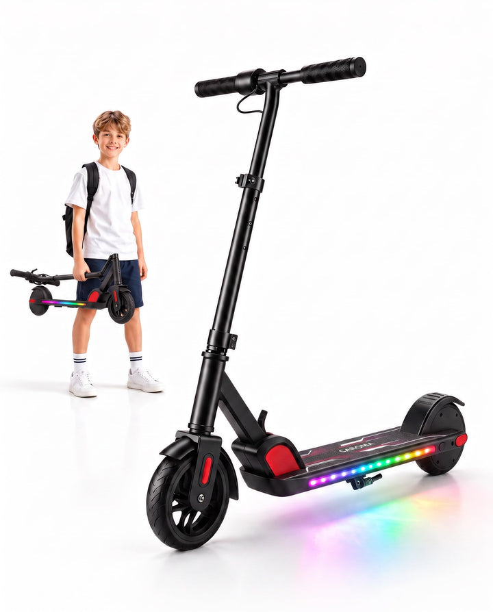Caroma Elektroroller für Kinder von 6-12 Jahren, 150W Motor bis 16 km/h E Scooter, Faltbarer E Rolle