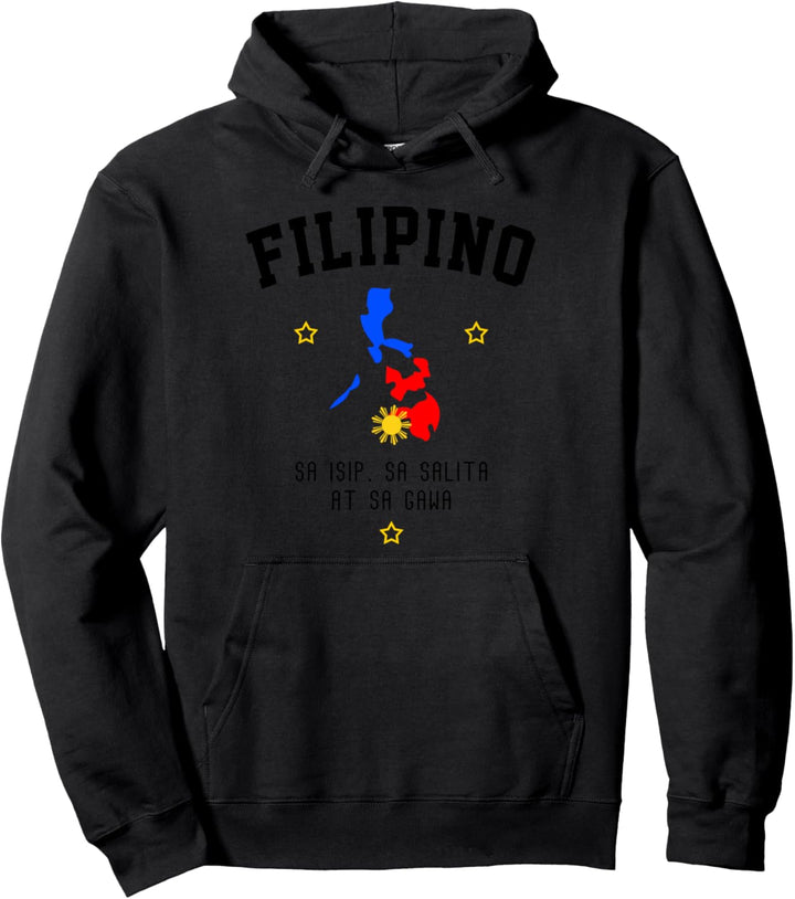 Pinoy Filipino birthday gift idea Proud born in Philippines Pullover Hoodie