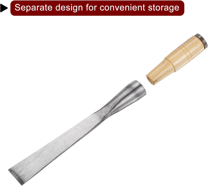 sourcing map Gerade Holz Meissel 1-2/7" Abgeschrägte Klinge Holzarbeiten Handwerkzeuge für Schnitzen