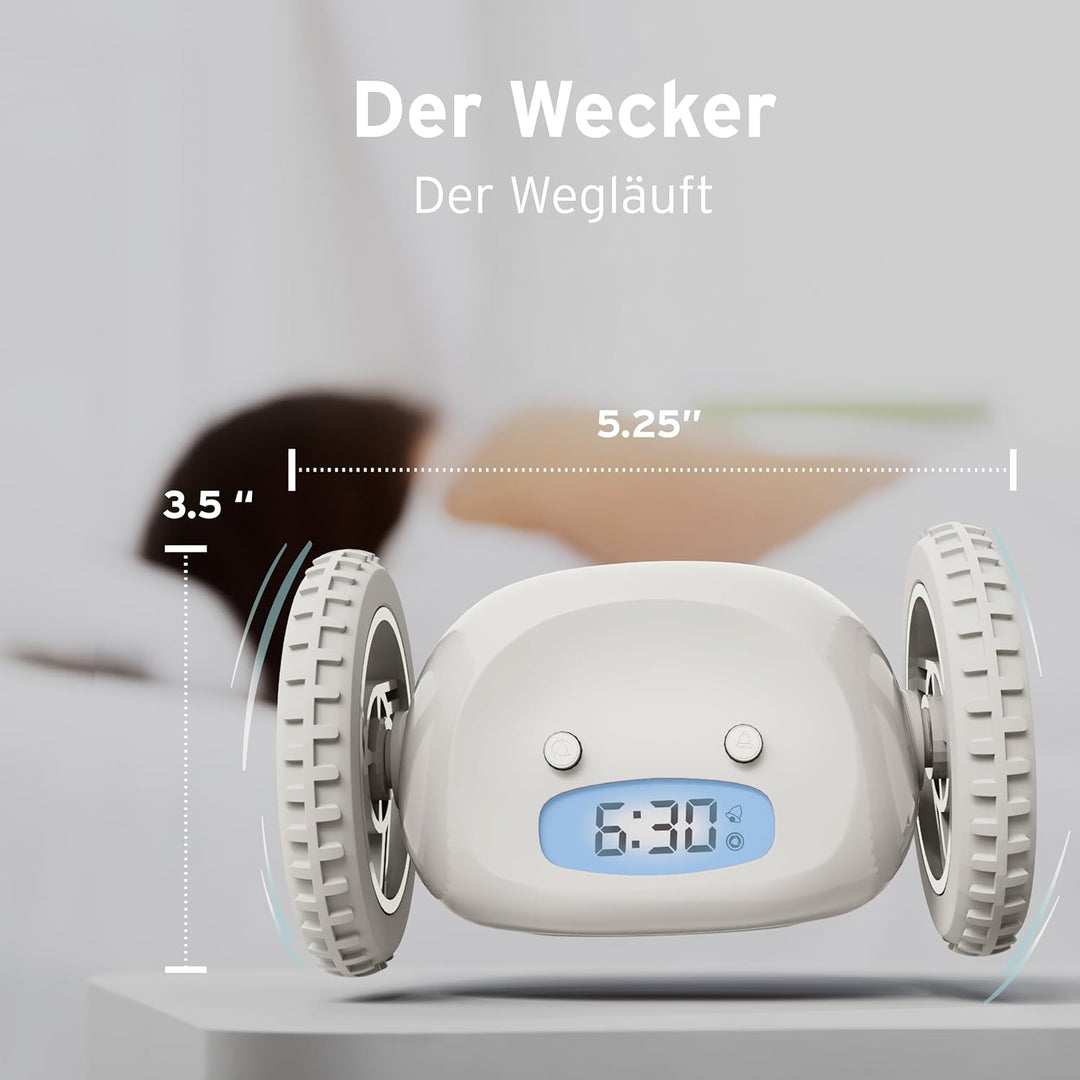 CLOCKY Lauter Wecker Digital Wecker Laut für tiefschläfer Erwachsene Jugendliche Lustig für schwerhö