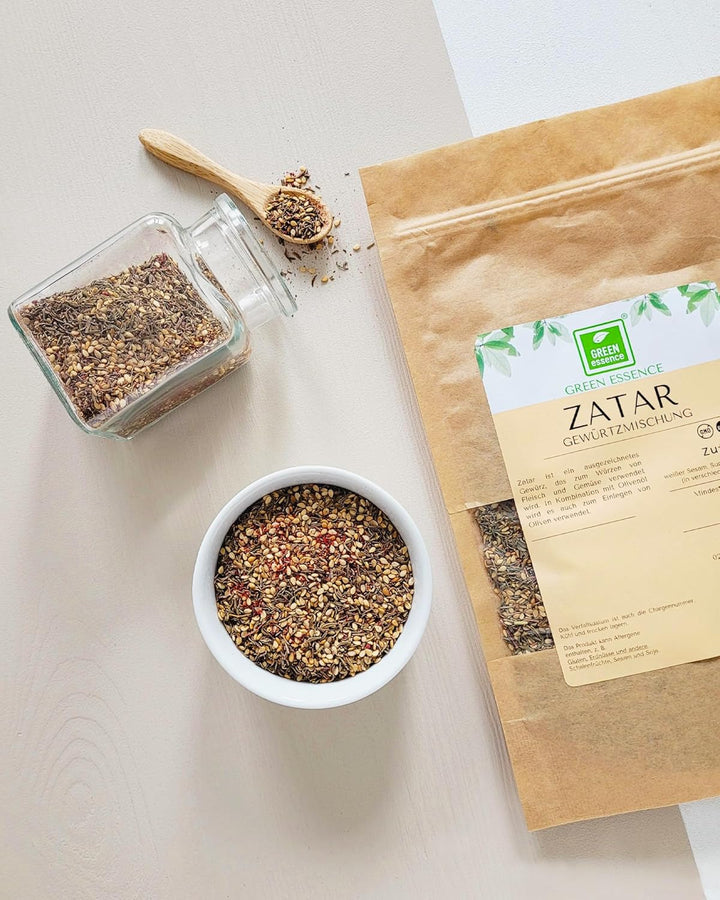 Zaatar Gewürzmischung 1Kg von Green Essence - Za’atar arabische Gewürze ohne Salz - orientalische Ge