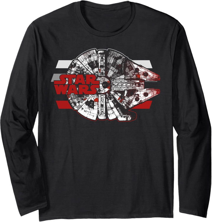 Star Wars The Last Jedi Millennium Falcon Top View Langarmshirt