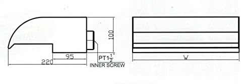 SPIRATO Wasserfall Kaskade Edelstahl V2A 60 cm