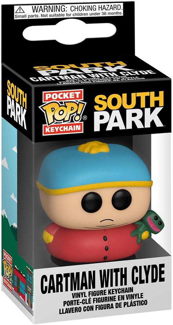 Funko Pop! Keychain: South Park-Eric Cartman mit Clyde - Neuartiger Schlüsselanhänger - Vinyl-Minifi