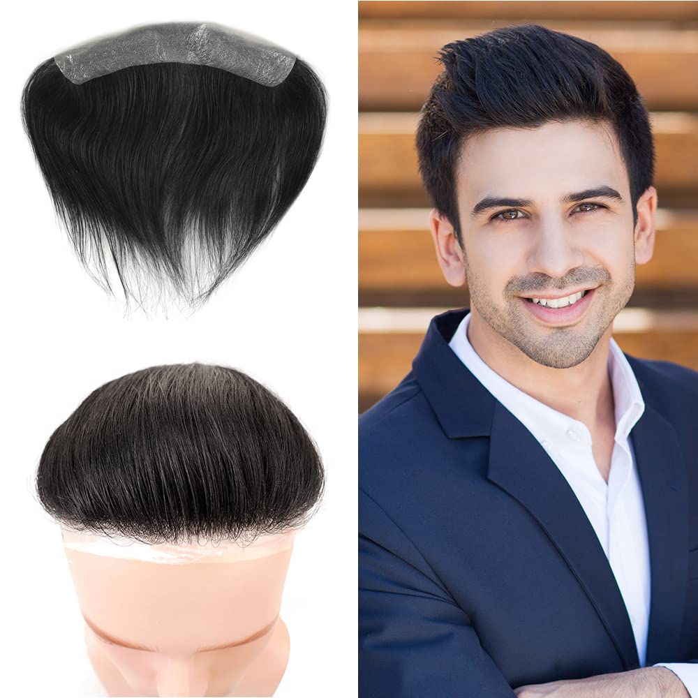 Lordhair Toupet Herren,100% Europäisches Echthaar Herren Toupet Echthaar,V-LOOP Skin Toupet Herren,T