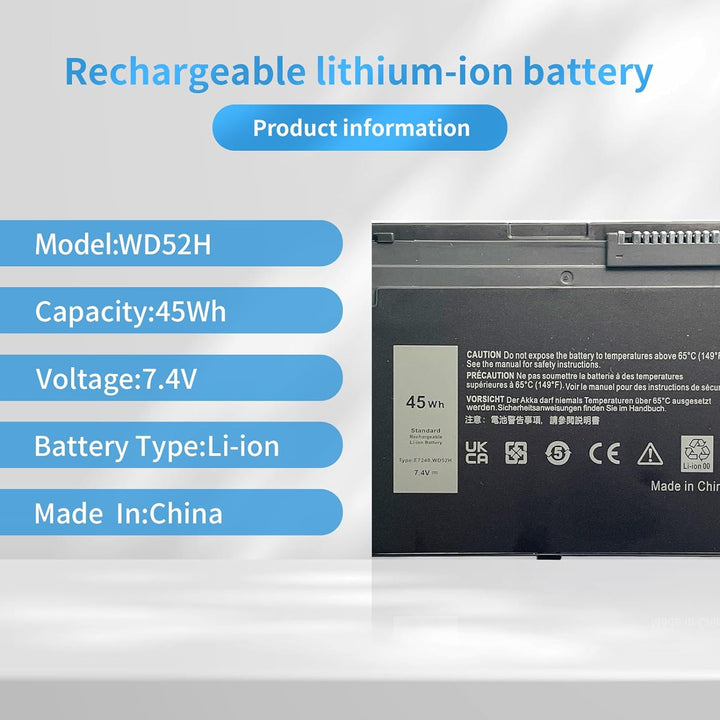 WD52H VFV59 Laptop Batterie Ersatz für Dell Latitude E7240 E7250 Ultrabook Notebook F3G33 KWFFN J31N