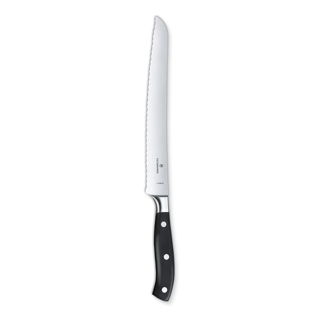 Victorinox, Grand Maître, Profi Brot- und Konditormesser, Extra Scharfe Klinge, Wellenschliff, 23 cm