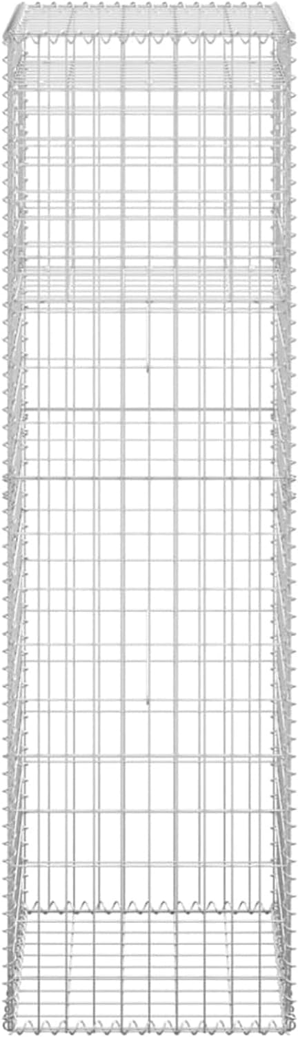 Festnight Gabionensäule 2 STK.Steinkorb Gabione Gabionenkörbe Gabionen Hochbeet Steine Für Gabionen