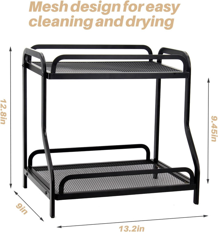 Badezimmer-Organizer mit 2 Ebenen, multifunktional, Make-up-Organizer, Regal und Küchenregal, Aufbew