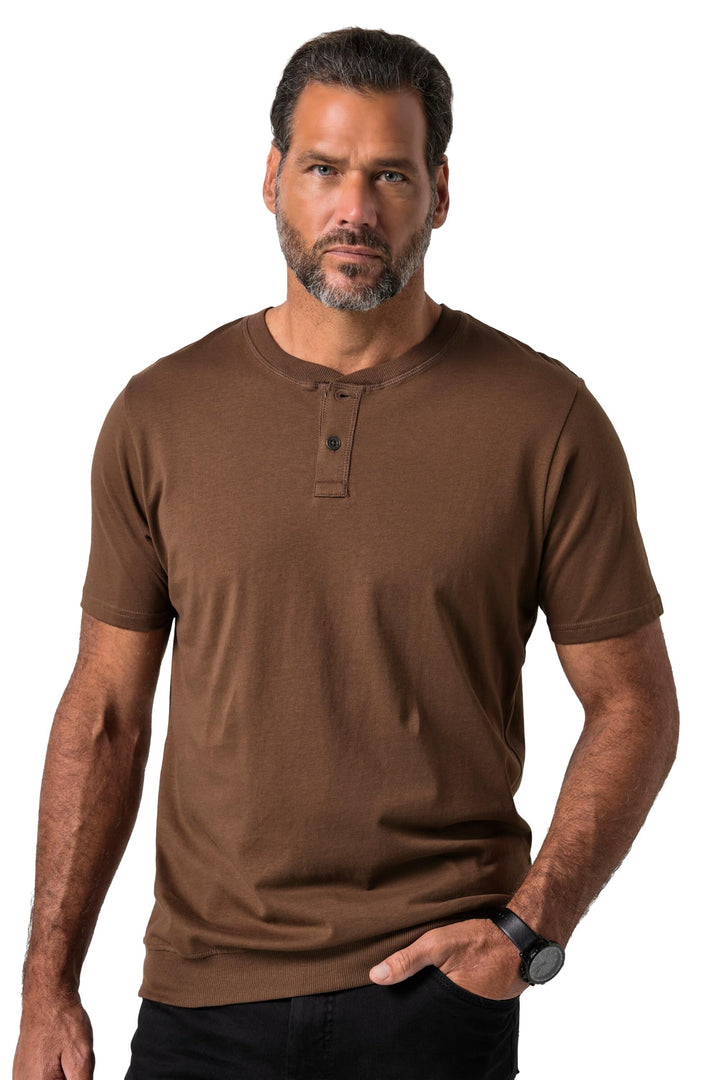 JP 1880 Herren Kurzarm T-Shirt L Mokkabraun, L Mokkabraun