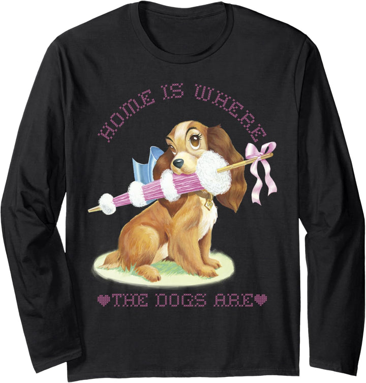 Disney Lady And The Tramp Lady Home Is Where The Dogs Are Langarmshirt