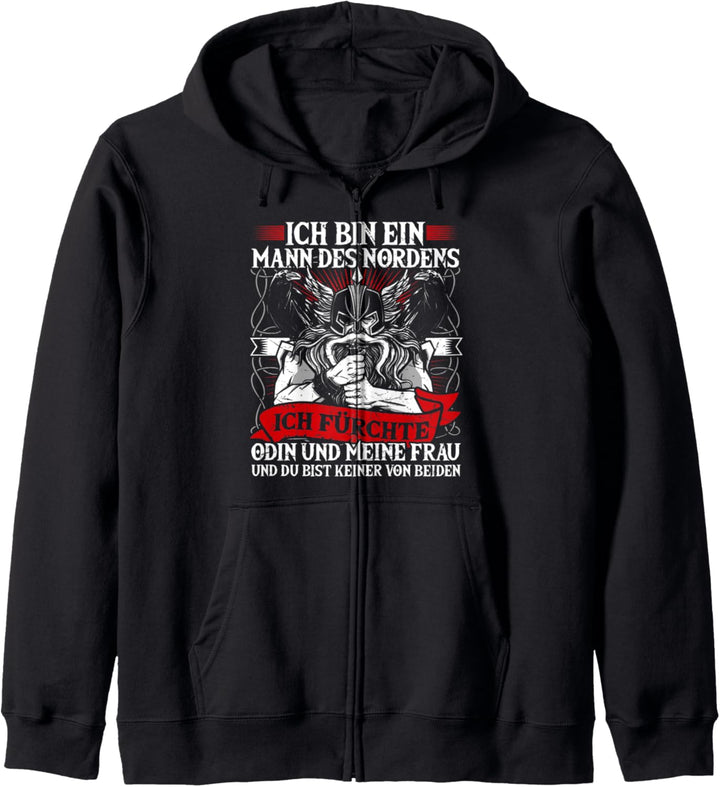 Ich Bin Ein Mann Des Nordens - Nordmann Valhalla Wikinger Kapuzenjacke
