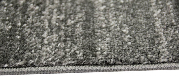 CARPETIA Moderner Teppich Wohnzimmerteppich Kurzflor Uni anthrazit grau meliert Grösse 80x150 cm 80