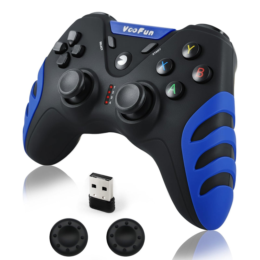 VooFun PC Controller, Wireless PS3 Controller PC Gamepad mit Dual-Vibration, Gaming Controller für P