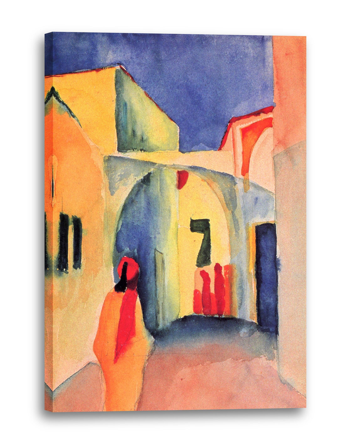 Printed Paintings Leinwand (60x80cm): August Macke - Blick auf eine Allee in Tunis 60x80 cm, 60x80 c