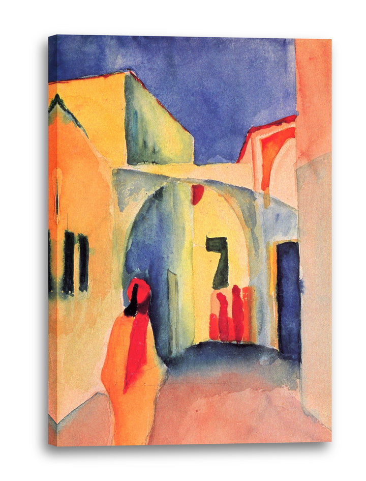 Printed Paintings Leinwand (60x80cm): August Macke - Blick auf eine Allee in Tunis 60x80 cm, 60x80 c