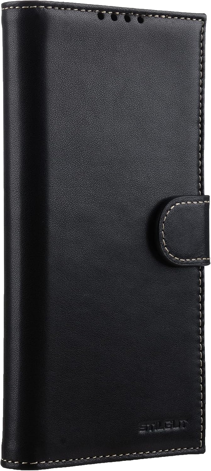 STILGUT Talis kompatibel mit Samsung Galaxy S22 Ultra Hülle mit Kartenfach aus Leder, Wallet Case, L